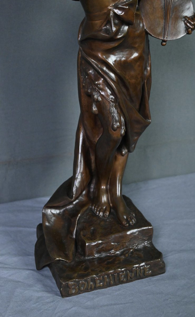 Bronze « Bohémienne », signé E. Villanis – Fin XIXe-photo-7