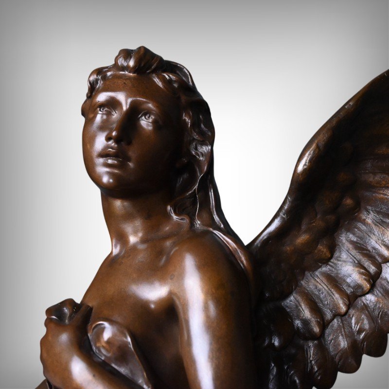 Important Bronze Sculpture "the Thought", Signed Jb Germain – Late 19th Century-photo-2