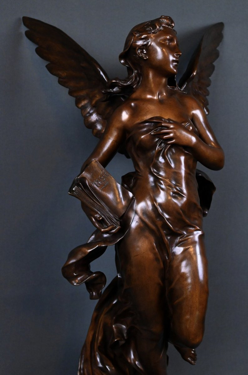Important Bronze Sculpture "the Thought", Signed Jb Germain – Late 19th Century-photo-1