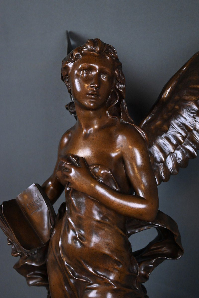 Important Bronze Sculpture "the Thought", Signed Jb Germain – Late 19th Century-photo-2