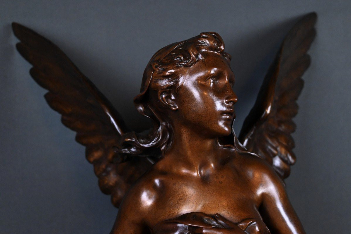 Important Bronze Sculpture "the Thought", Signed Jb Germain – Late 19th Century-photo-5