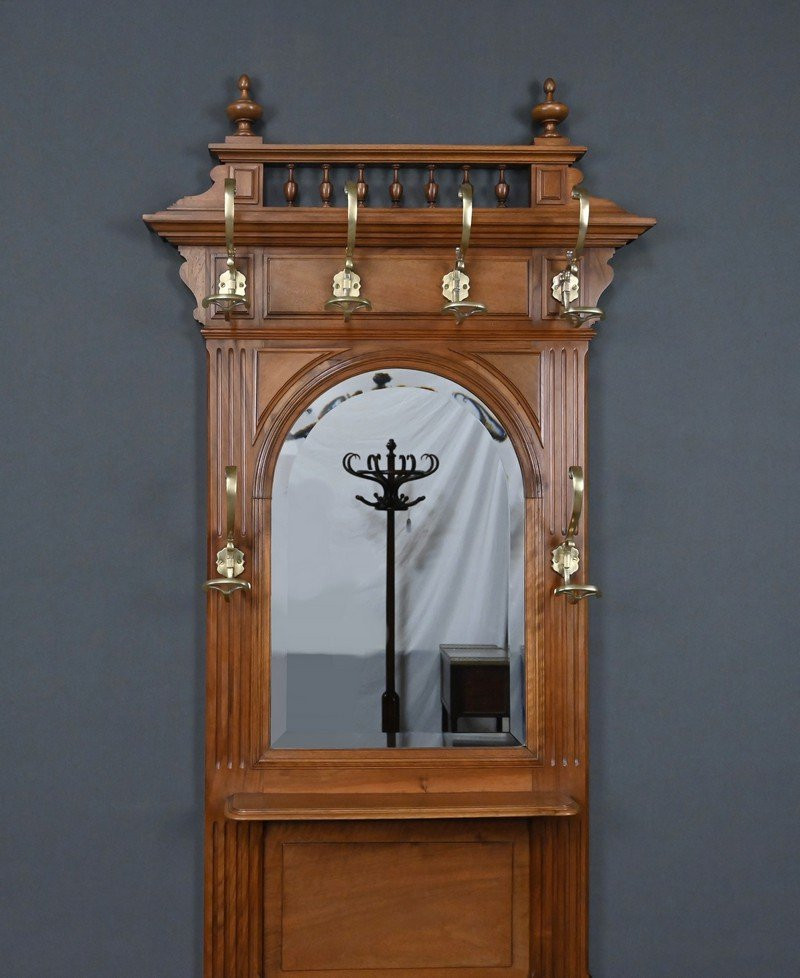 Vestiaire Porte-manteaux en Chêne – 1900-photo-4