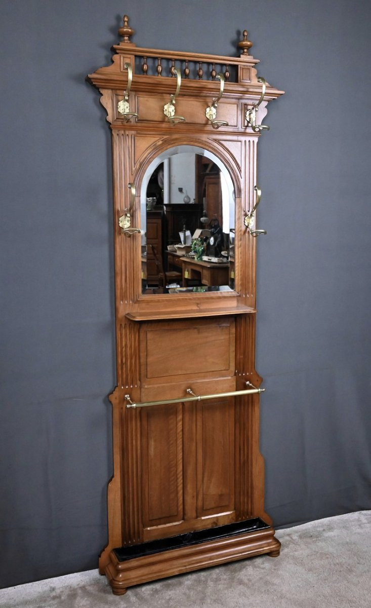 Vestiaire Porte-manteaux en Chêne – 1900-photo-4