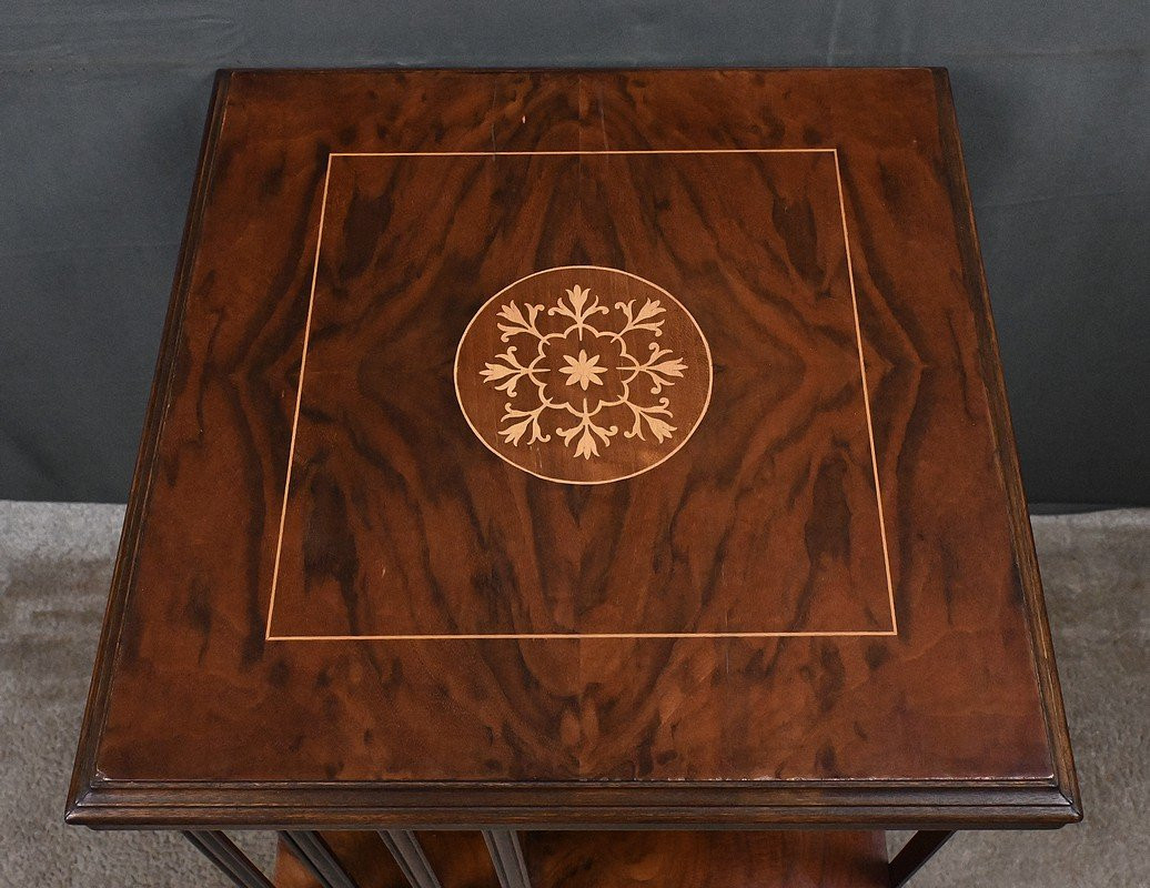 Mahogany Revolving Bookshelf, England – Mid-20th Century-photo-4