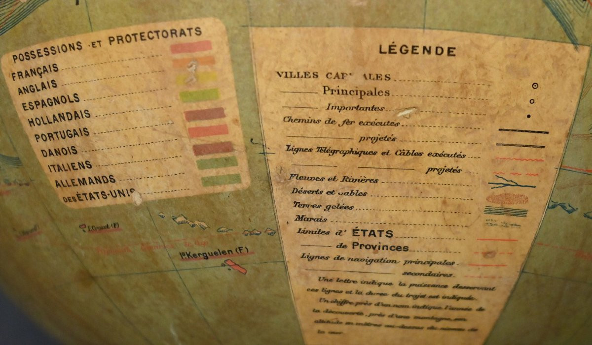 Globe Terrestre signé J.Forest – Fin XIXe-photo-7