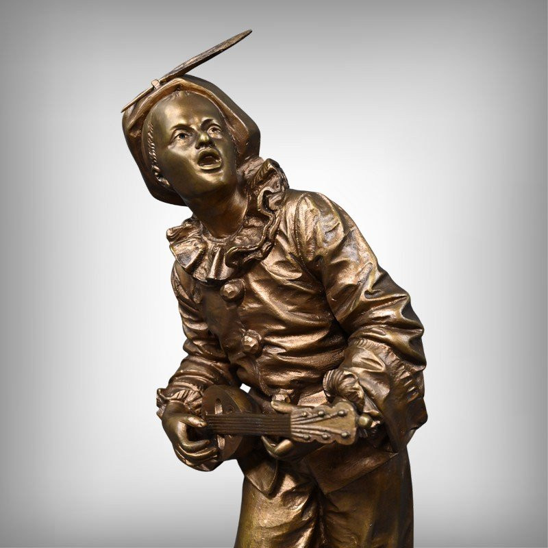 Bronze Sculpture "by The Light Of The Moon" Signed Bouret – Late 19th Century-photo-2