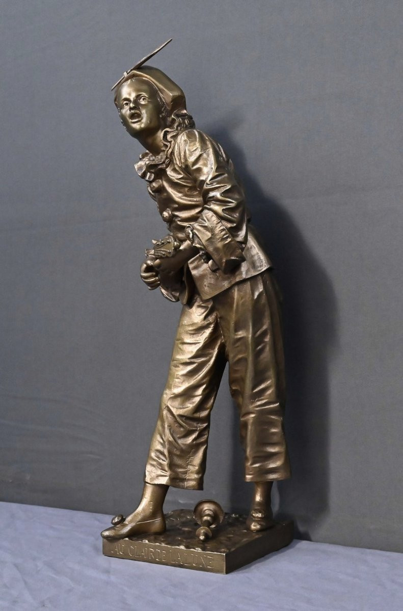 Bronze Sculpture "by The Light Of The Moon" Signed Bouret – Late 19th Century-photo-3