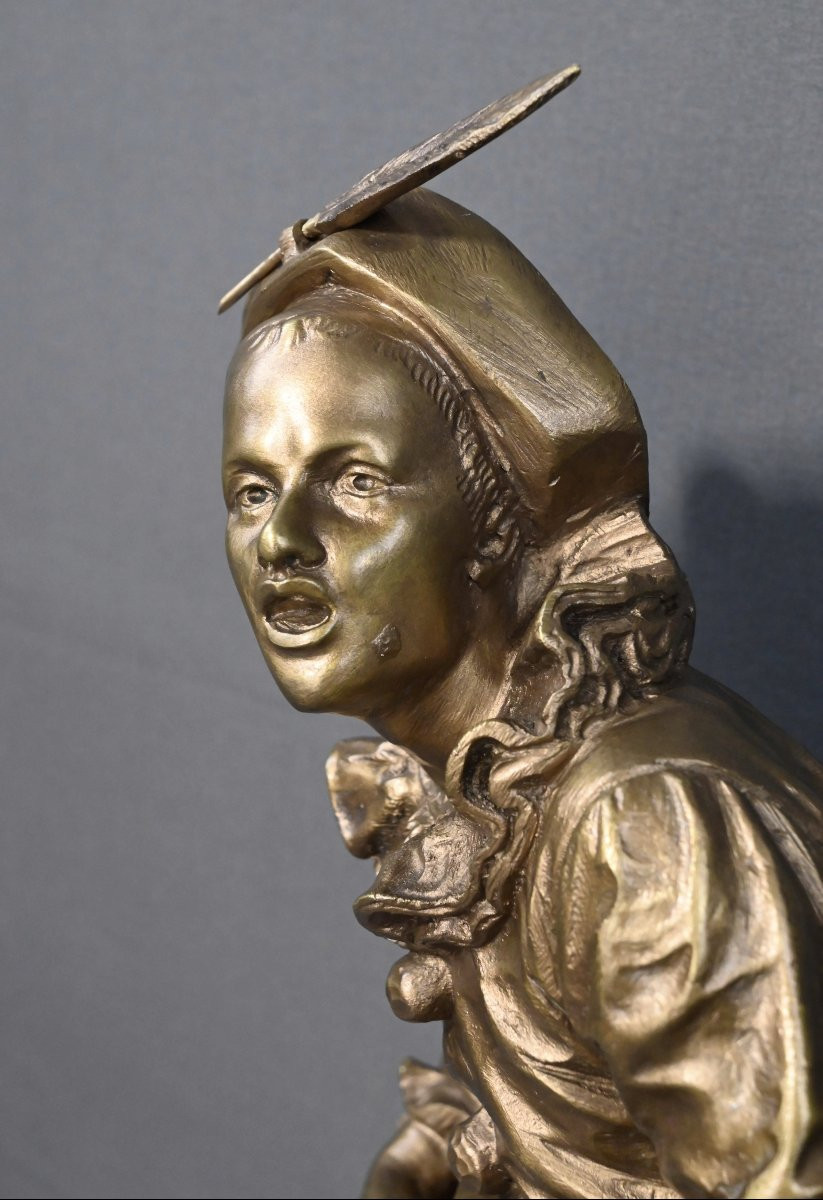 Bronze Sculpture "by The Light Of The Moon" Signed Bouret – Late 19th Century-photo-4