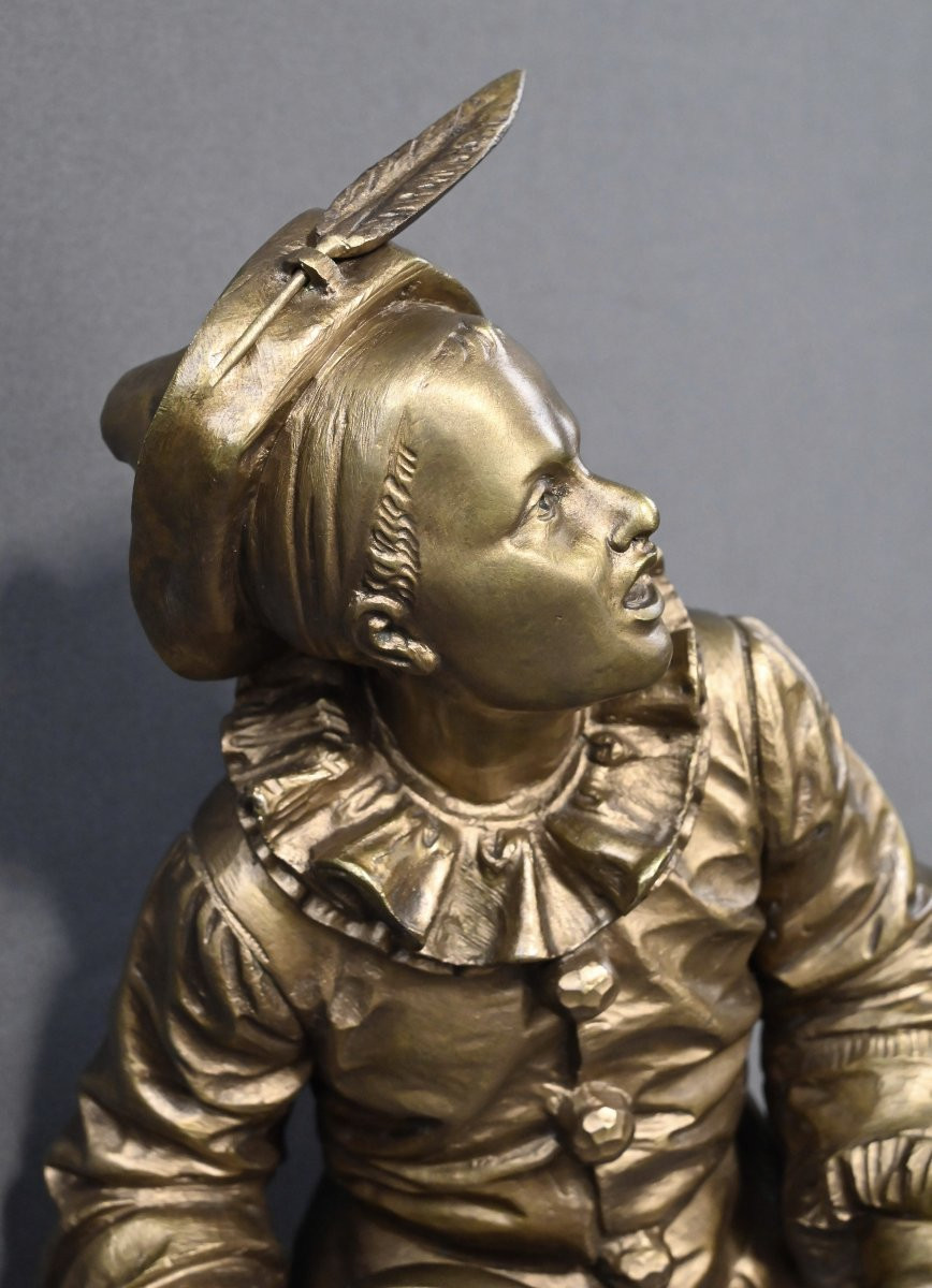 Bronze Sculpture "by The Light Of The Moon" Signed Bouret – Late 19th Century-photo-5