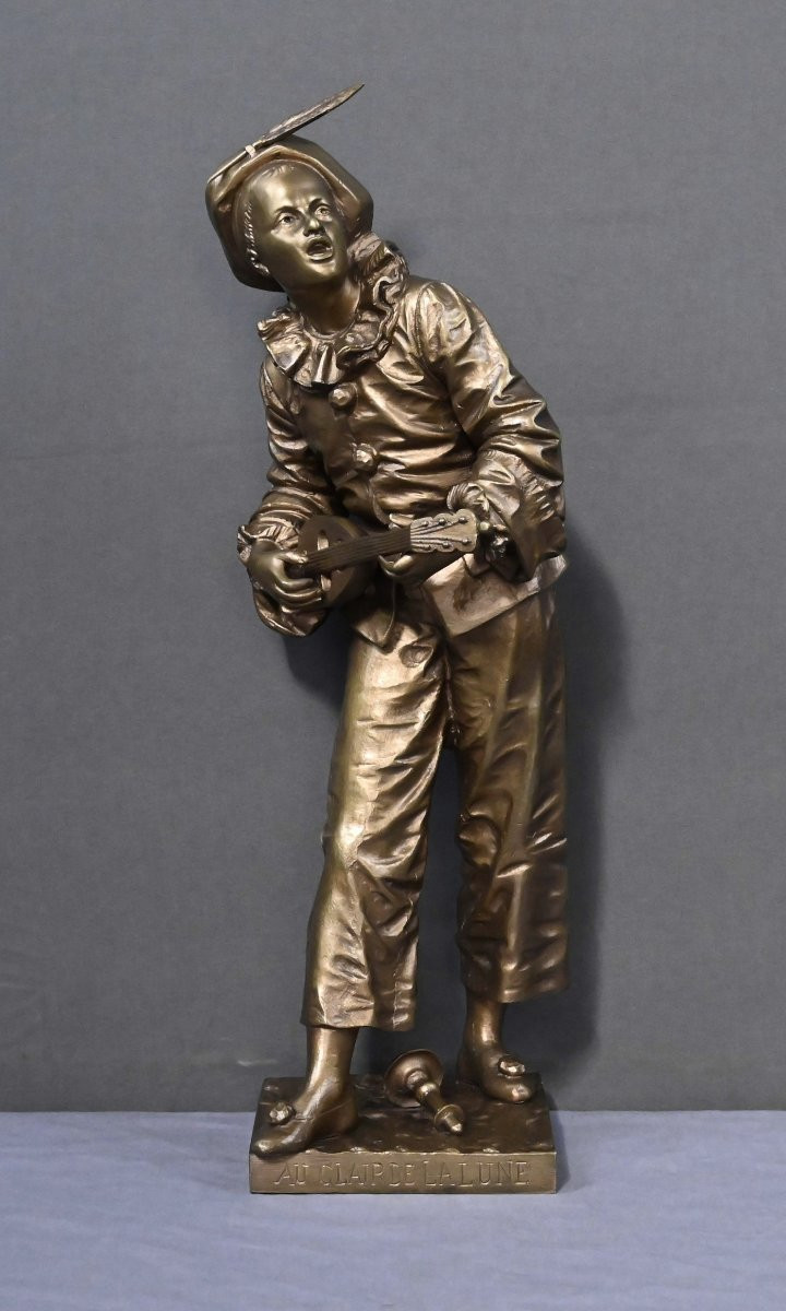 Bronze Sculpture "by The Light Of The Moon" Signed Bouret – Late 19th Century-photo-7