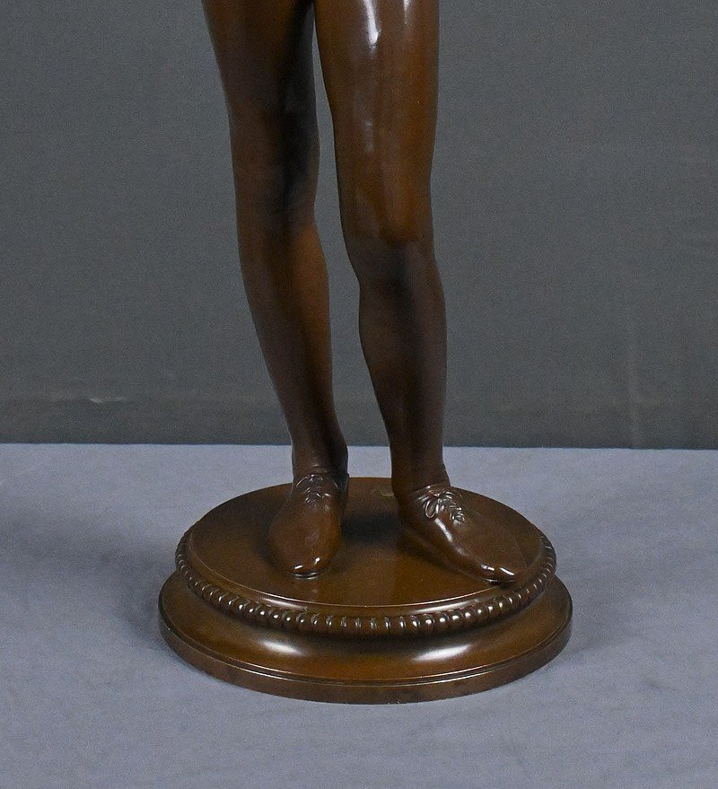 Important Bronze « Le Chanteur Florentin » signé P. Dubois – 1865-photo-8