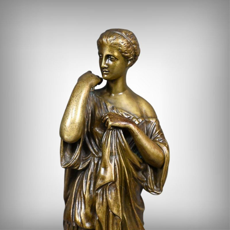 Bronze « Diane de Gabies », d’après Praxitèle, signé Raingo Frères – 2ème partie XIXe-photo-2