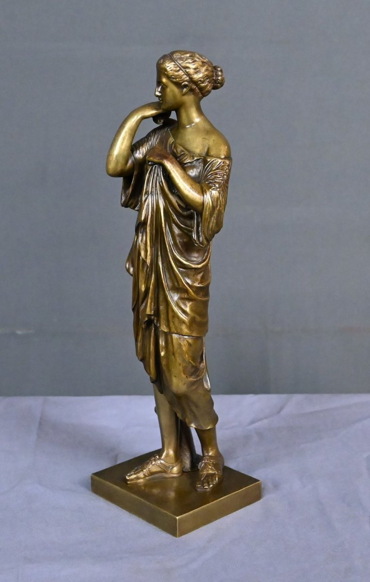 Bronze « Diane de Gabies », d’après Praxitèle, signé Raingo Frères – 2ème partie XIXe-photo-5