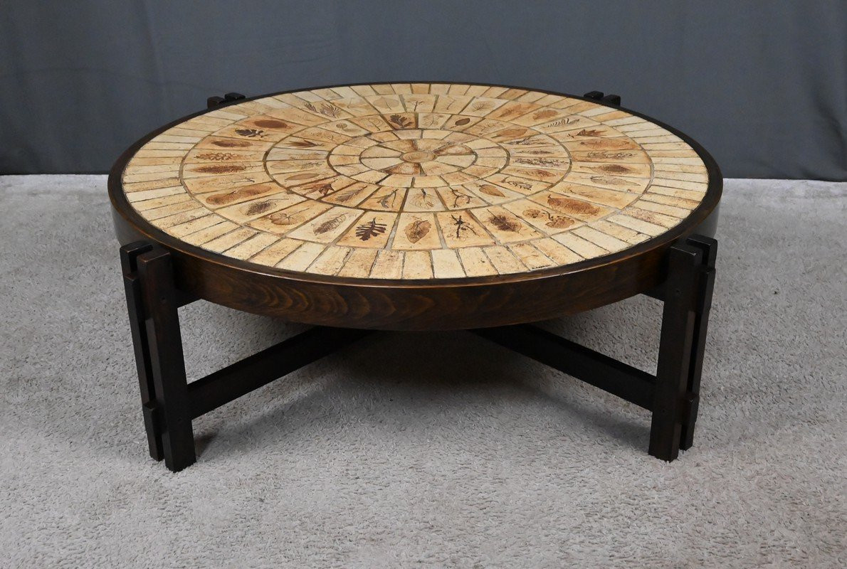 Table Basse signée R. Capron, Collection les Herbiers, Vallauris – 1960-photo-3