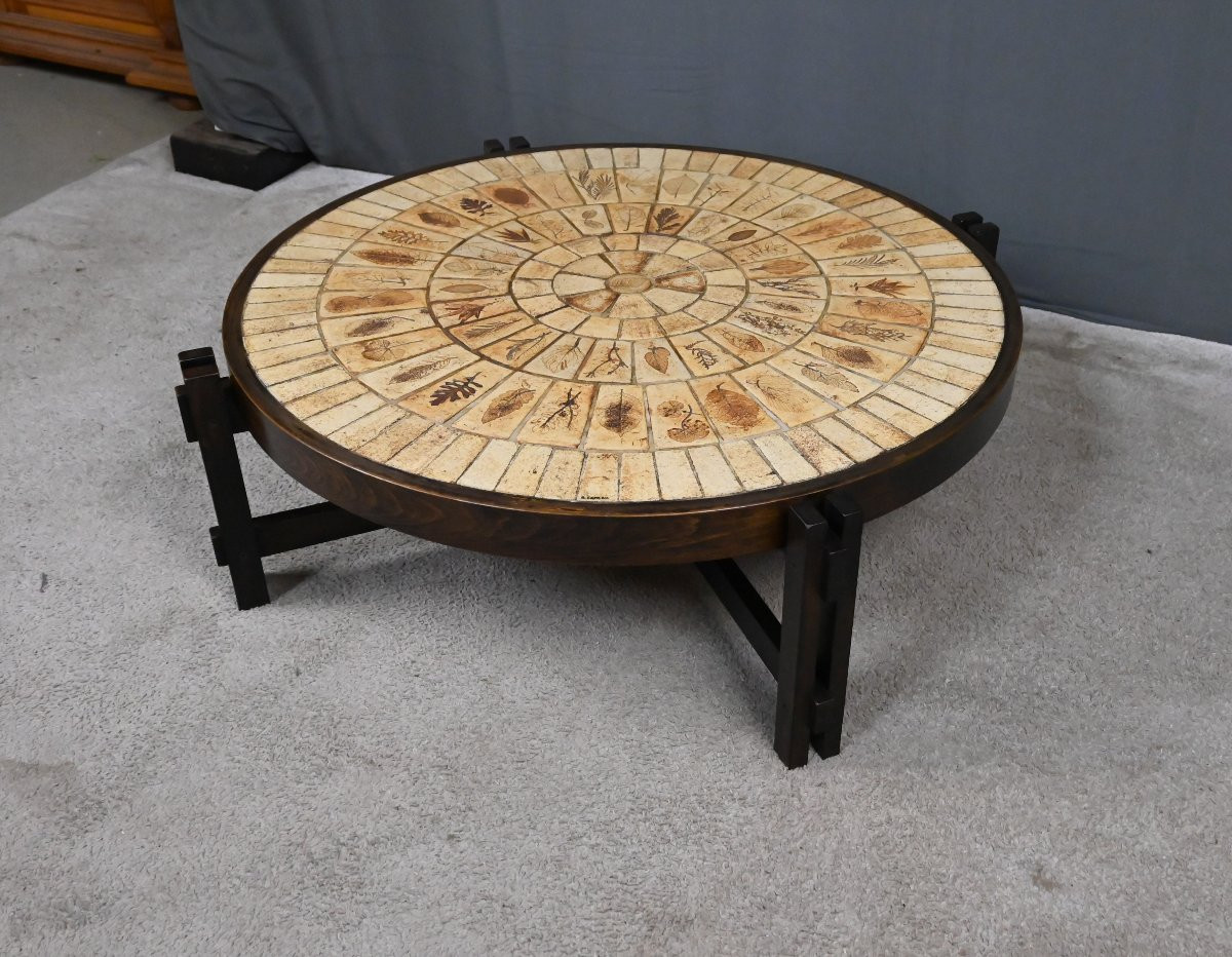 Table Basse signée R. Capron, Collection les Herbiers, Vallauris – 1960-photo-4