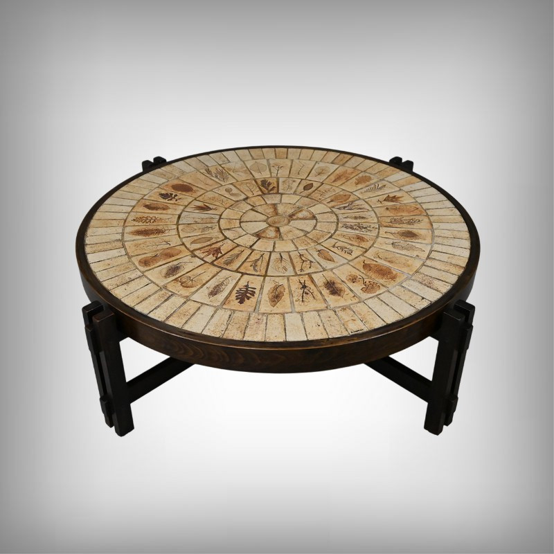 Table Basse signée R. Capron, Collection les Herbiers, Vallauris – 1960