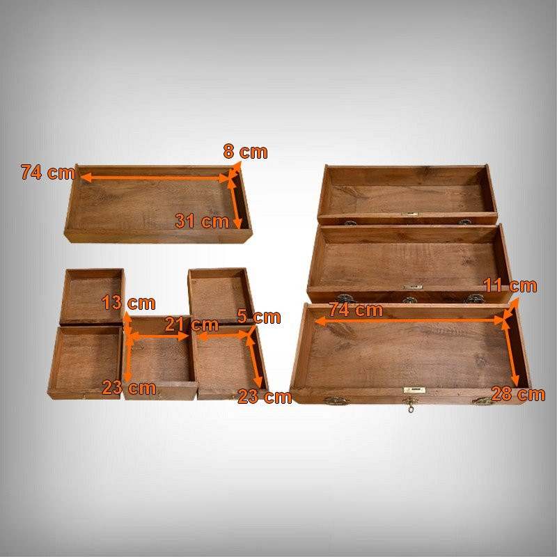 Walnut Secretary, Restoration Style - Mid-19th Century-photo-8