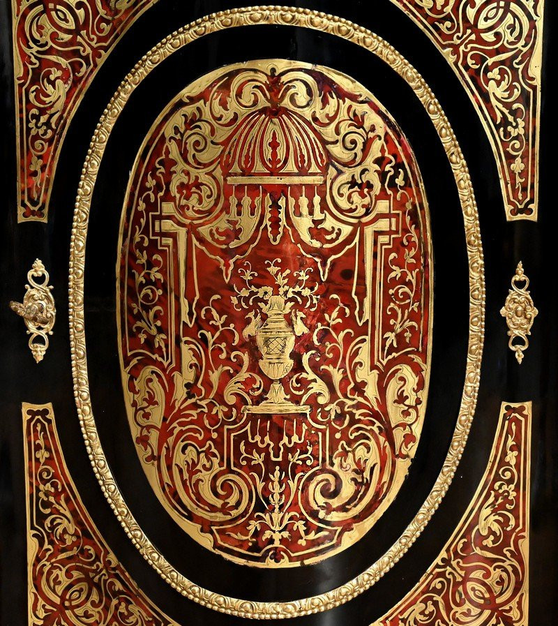 Boulle Marquetry Console Table, Maison Coignerai, Napoleon III Period – Second Half Of The 19th-photo-8