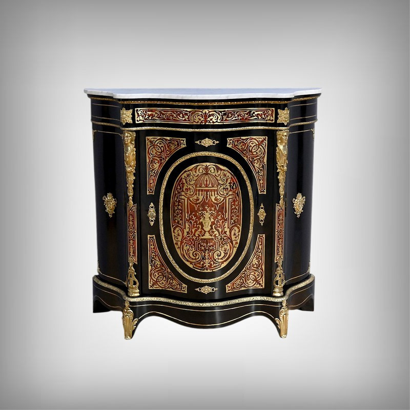 Boulle Marquetry Console Table, Maison Coignerai, Napoleon III Period – Second Half Of The 19th