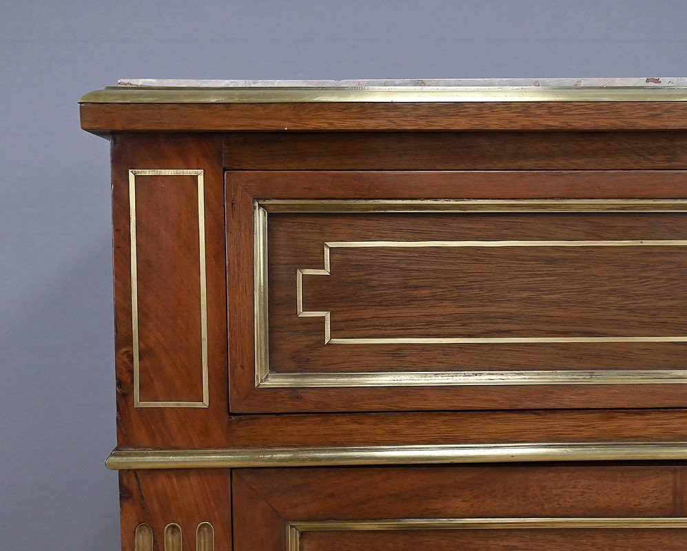 Mahogany Secretary, Louis XVI Style, Napoleon III Period - 2nd Half 19th Century-photo-4