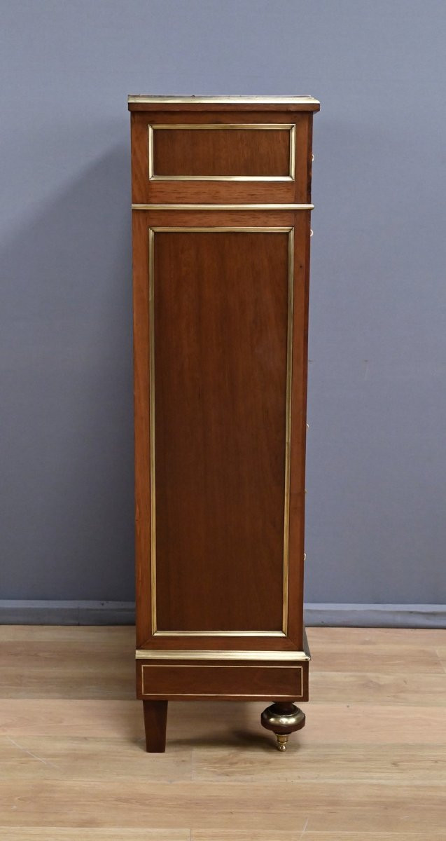 Mahogany Secretary, Louis XVI Style, Napoleon III Period - 2nd Half 19th Century-photo-8