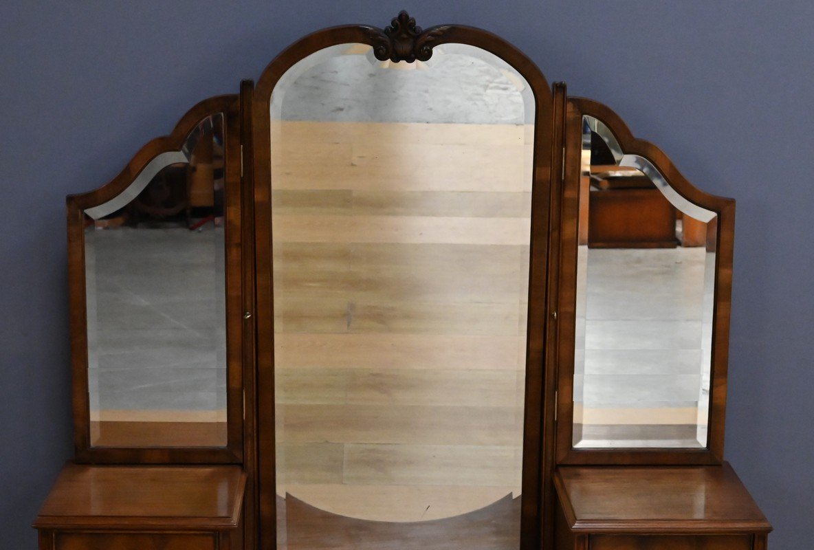 Walnut Dressing Table, Chippendale Style, England - 1930-photo-3