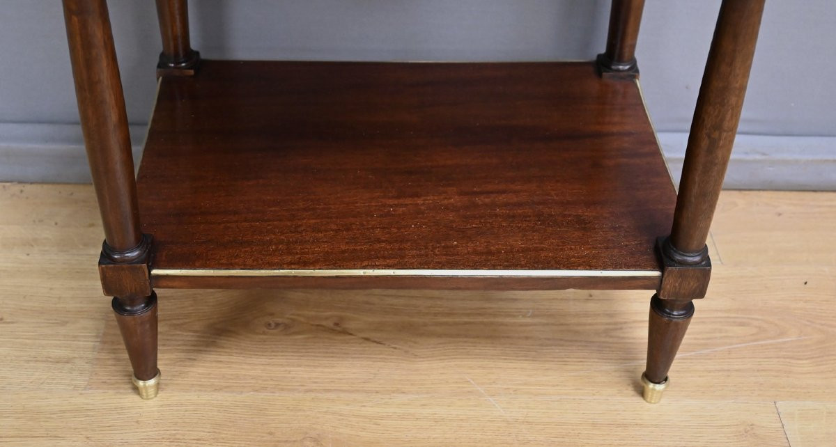 Mahogany Curtained Lounge Table, Louis XVI Style - Mid-19th Century-photo-3