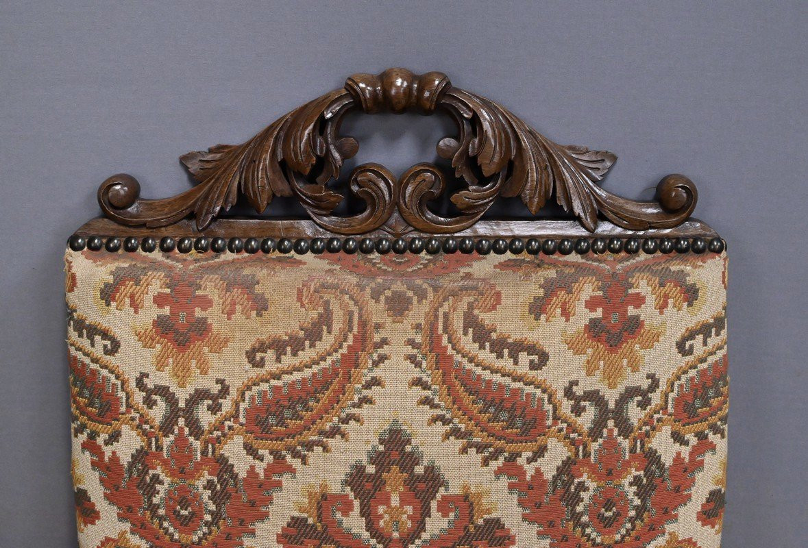 Oak Ceremonial Armchair, Louis XIII Style - Early 20th Century-photo-4