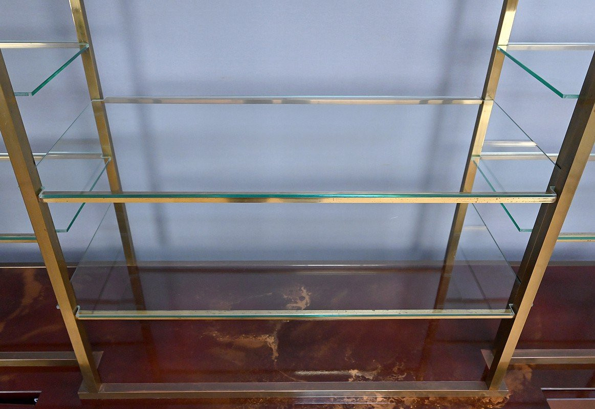 Rare Bibliothèque Laquée attribuée à Guy Lefèvre, Maison Jansen – 1970-photo-2