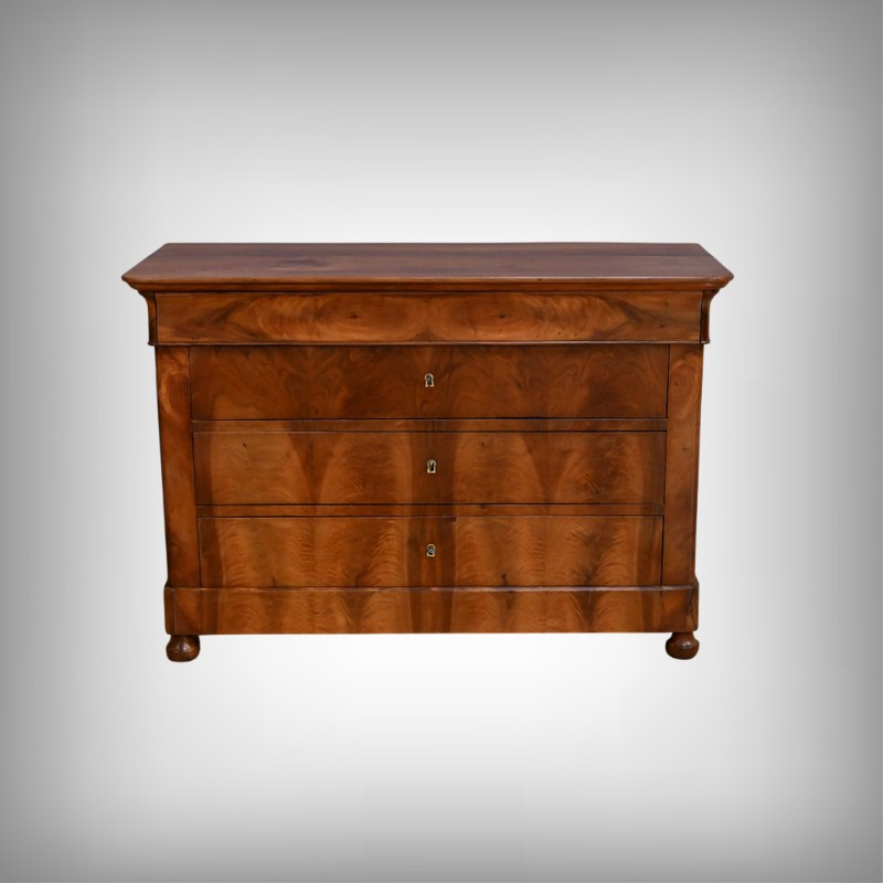 Commode en Ronce de Noyer, époque Restauration – 1ère Partie XIXe