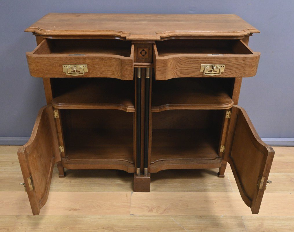 Buffet Desserte en Chêne, style Gustave Serrurier-Bovy, Art Déco – 1930-photo-3
