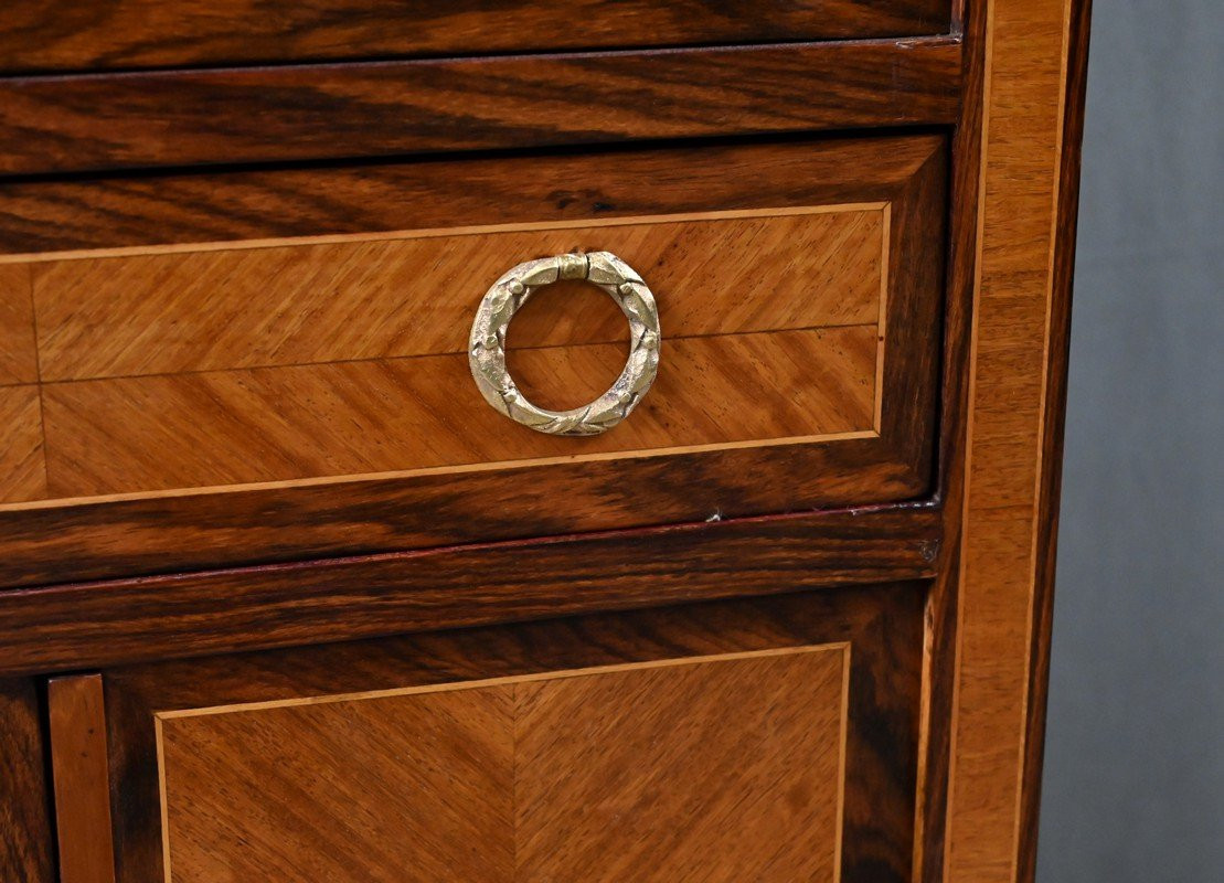 Rosewood And Rosewood Marquetry Display Case, Louis XVI Style - 1st Part 20th Century-photo-8