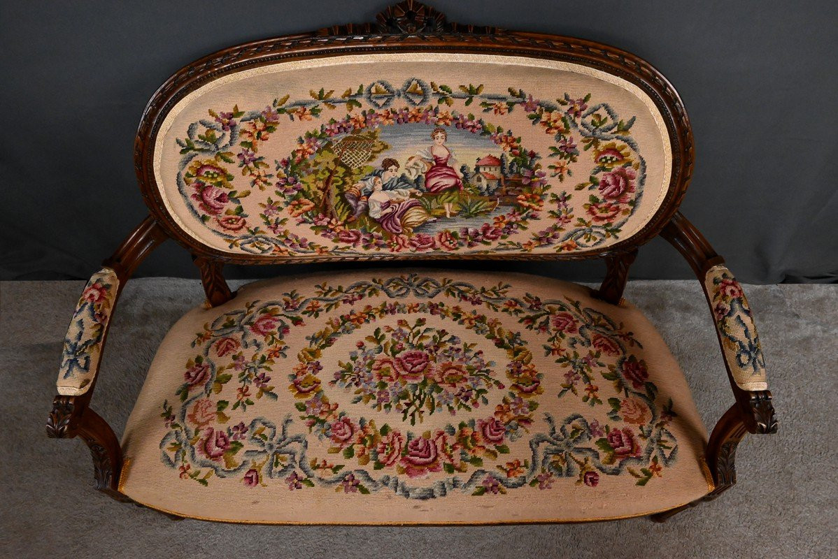 Stained Beech Sofa, Louis XVI Style -1920-photo-4