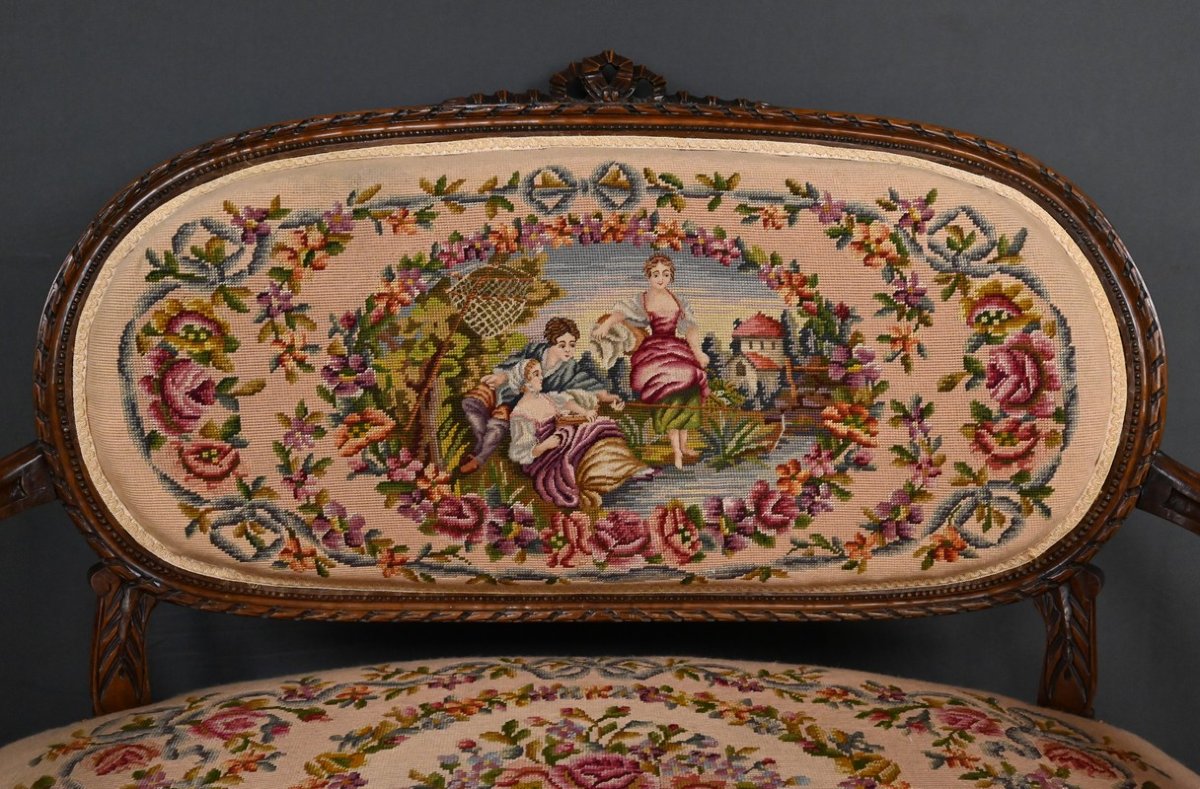 Stained Beech Sofa, Louis XVI Style -1920-photo-2