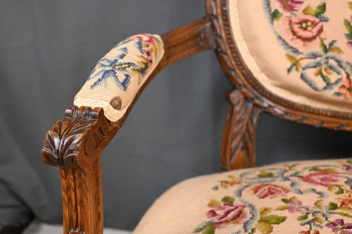 Stained Beech Sofa, Louis XVI Style -1920-photo-5
