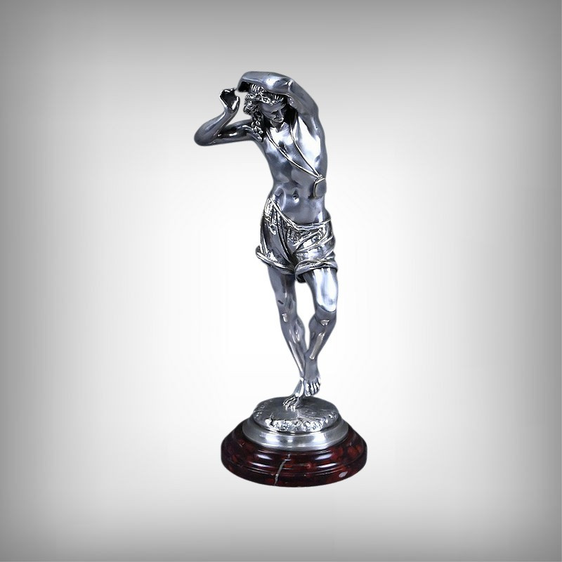 Bronze Argenté « Le Danseur Napolitain », signé A. CARRIER – 2ème partie XIXe