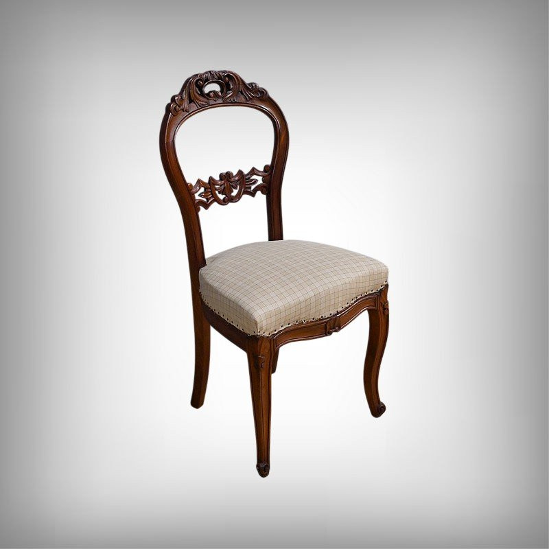 Suite de 4 Chaises en Acajou, époque Napoléon III- 2ème moitié XIXe-photo-2