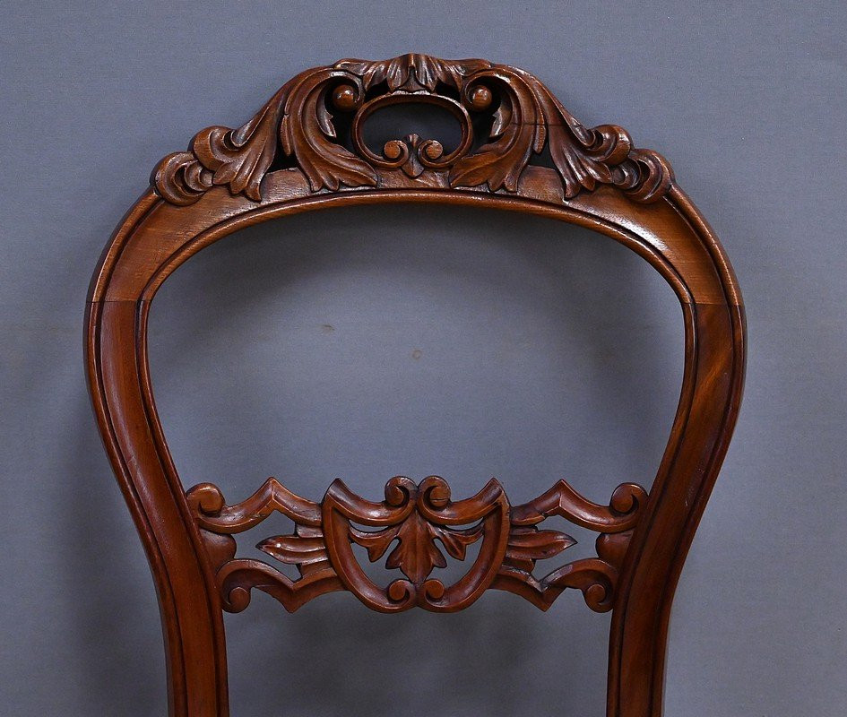 Suite de 4 Chaises en Acajou, époque Napoléon III- 2ème moitié XIXe-photo-7