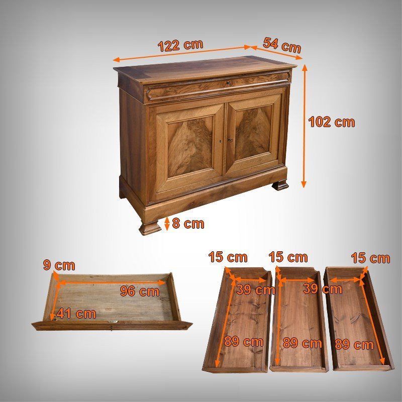 Buffet Commode en Noyer, style Louis-Philippe – 1900-photo-8