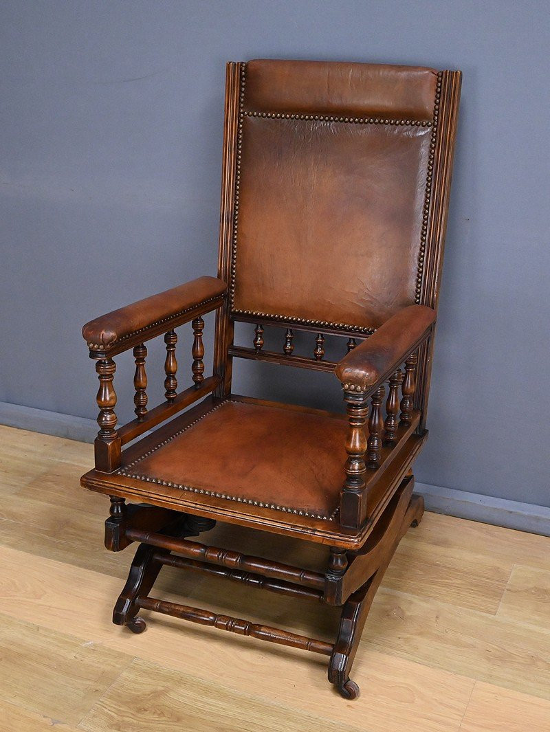 Mahogany Rocking Chair, England - Early 20th Century-photo-2