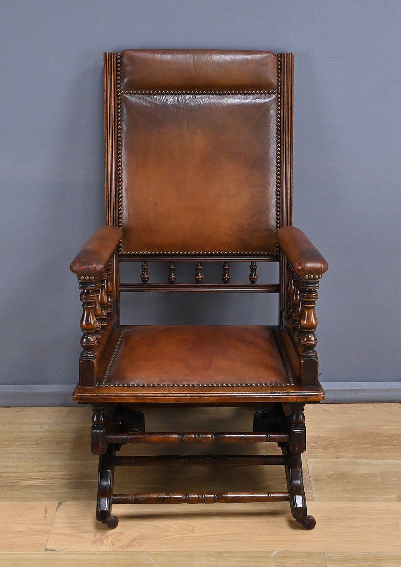 Mahogany Rocking Chair, England - Early 20th Century-photo-3