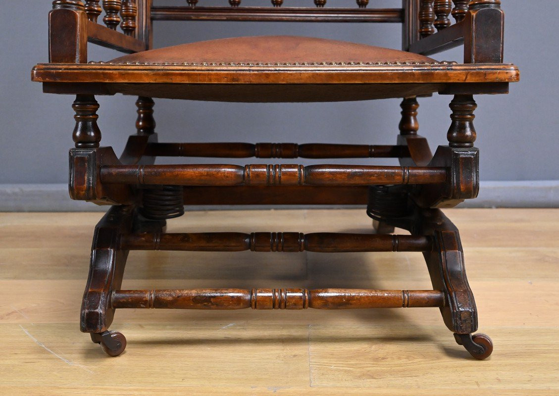 Mahogany Rocking Chair, England - Early 20th Century-photo-4