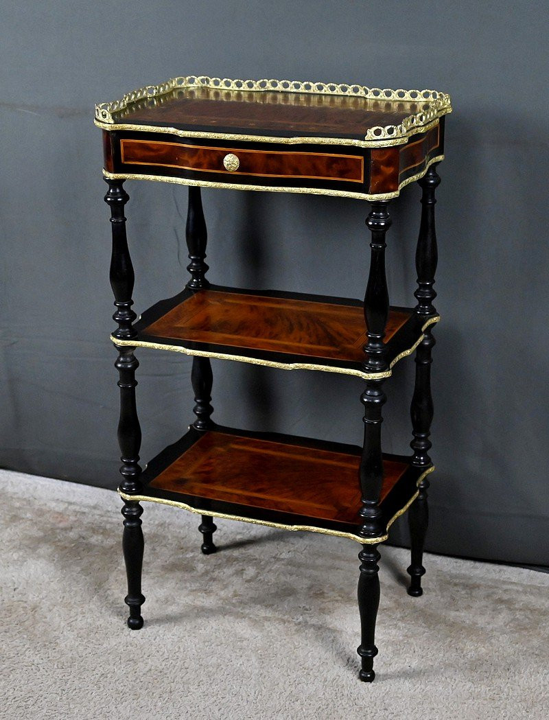 Small Napoleon III Style Marquetry Coffee Table - 2nd Half 19th Century-photo-4