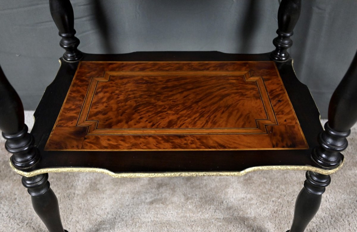 Small Napoleon III Style Marquetry Coffee Table - 2nd Half 19th Century-photo-3