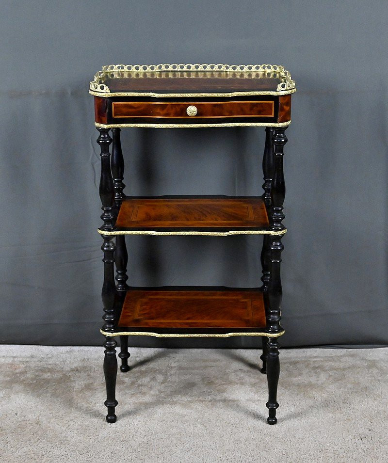 Small Napoleon III Style Marquetry Coffee Table - 2nd Half 19th Century-photo-4