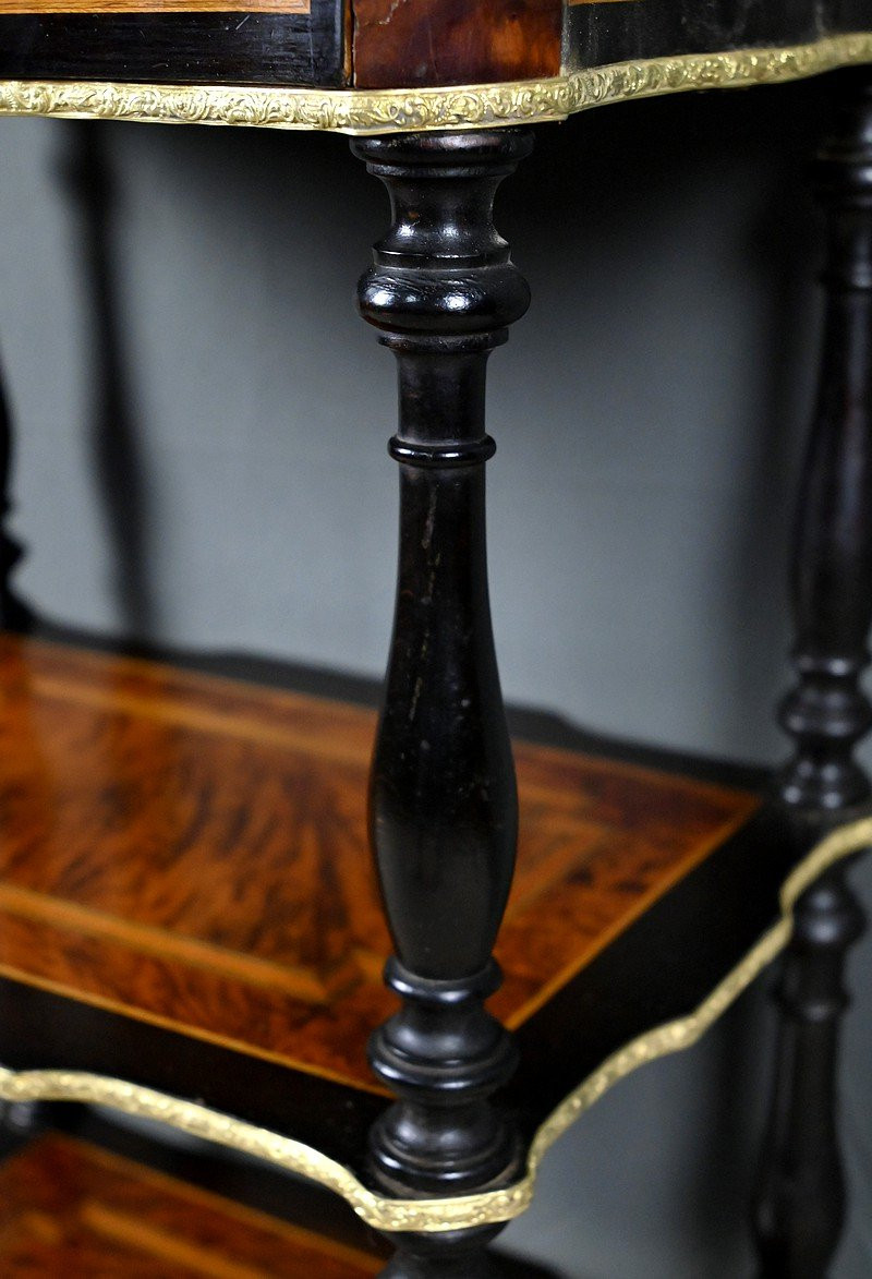 Small Napoleon III Style Marquetry Coffee Table - 2nd Half 19th Century-photo-7