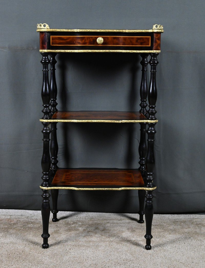 Small Napoleon III Style Marquetry Coffee Table - 2nd Half 19th Century-photo-8