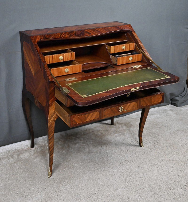 Rosewood And Rosewood Inlaid Sloping Desk, Louis XV - 18th Century-photo-3
