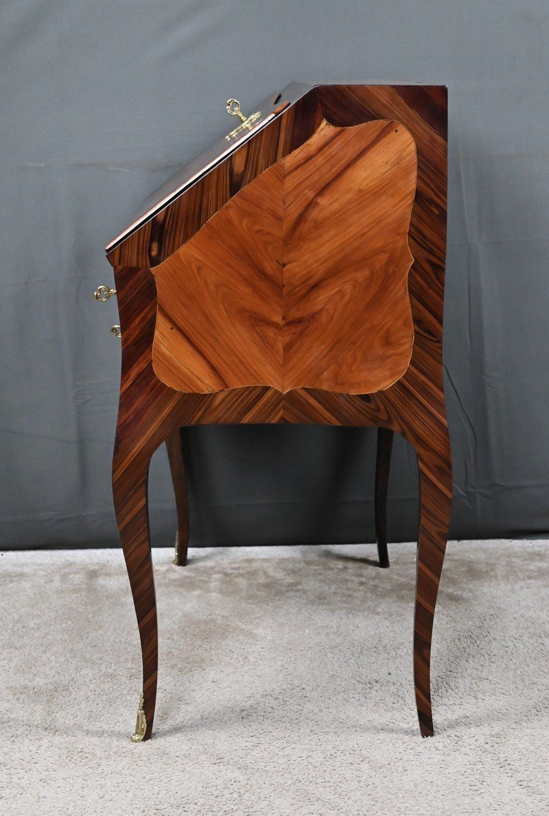 Rosewood And Rosewood Inlaid Sloping Desk, Louis XV - 18th Century-photo-4