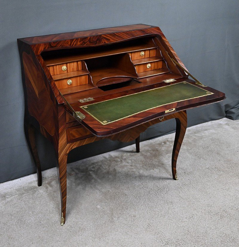 Rosewood And Rosewood Inlaid Sloping Desk, Louis XV - 18th Century-photo-5